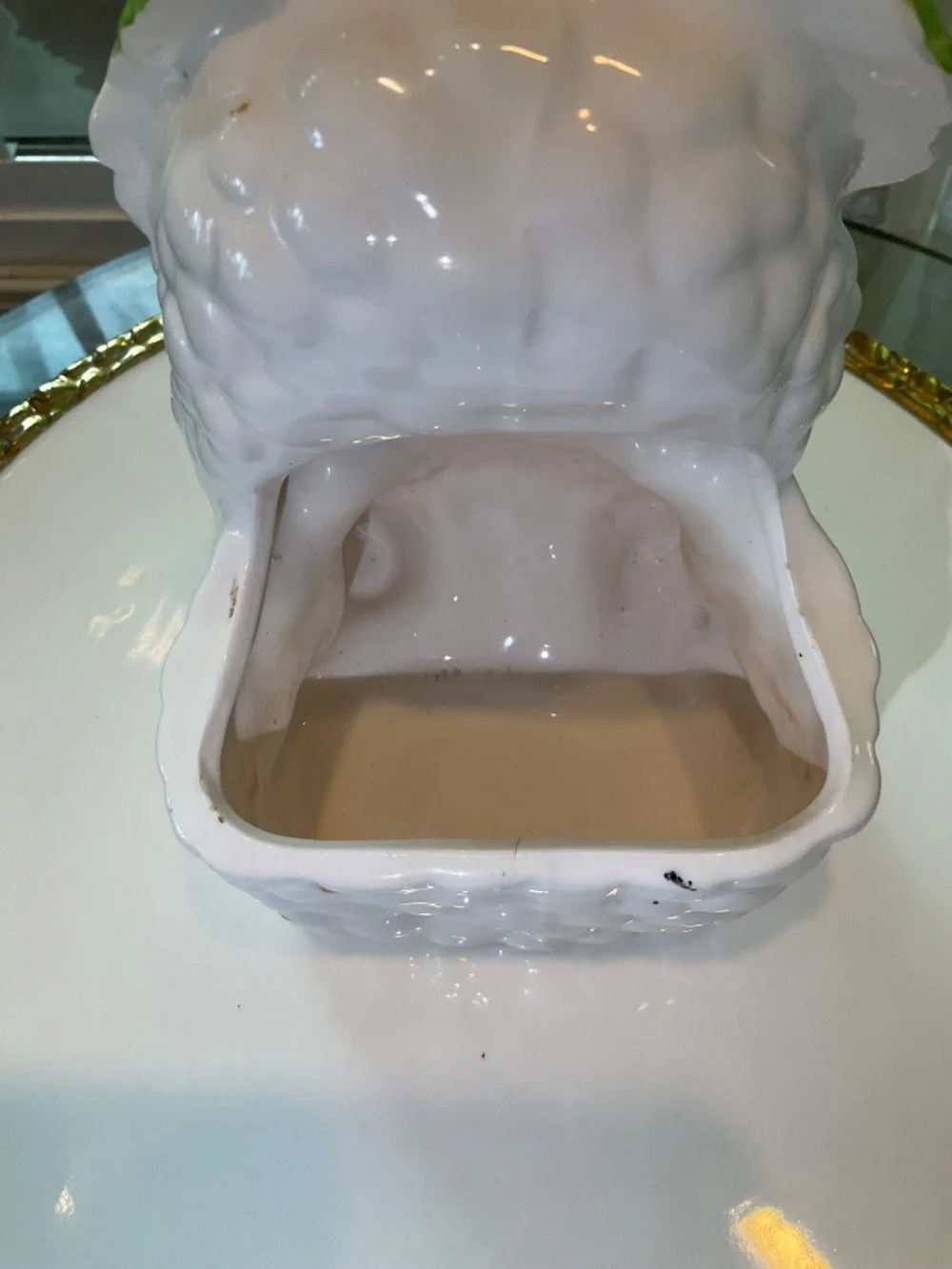 Vintage Relpo Blue & White Lamb Planter/Vase 50s/60s